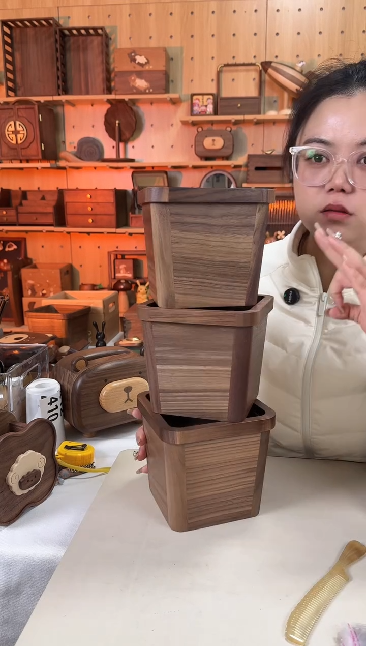 木北美黑胡桃垃圾桶特价款