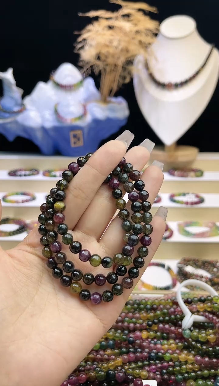 【闪购商品】碧玺/未镶嵌J6mm+碧玺多圈多样性发货