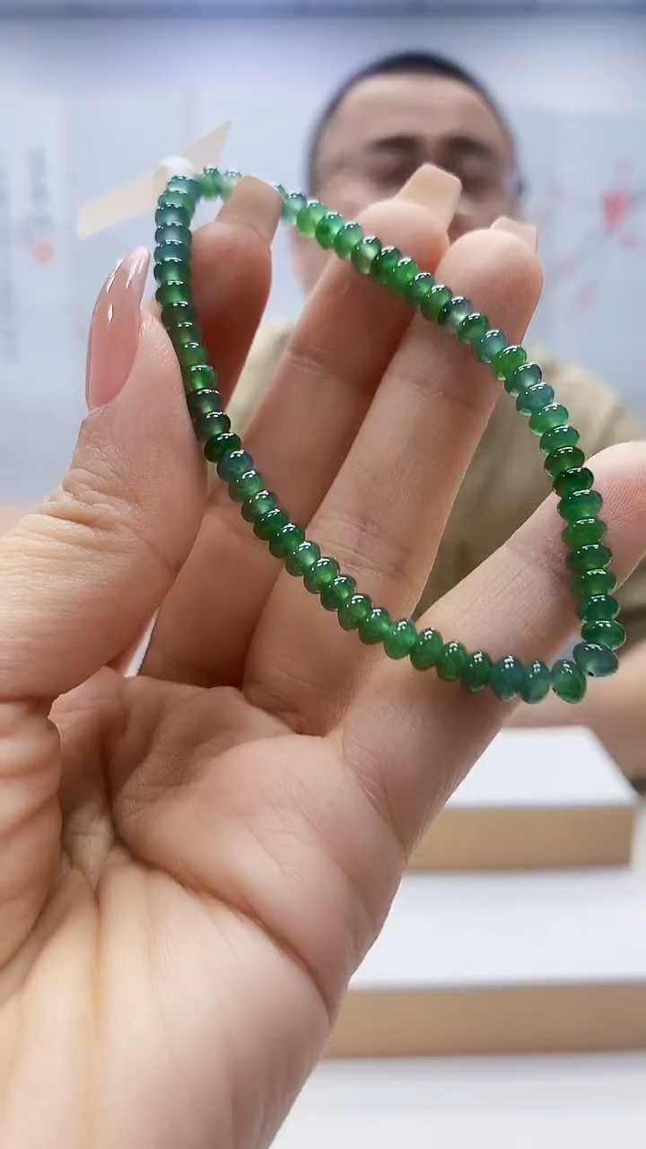 未镶嵌定制翡翠5167ty-毛货手串92