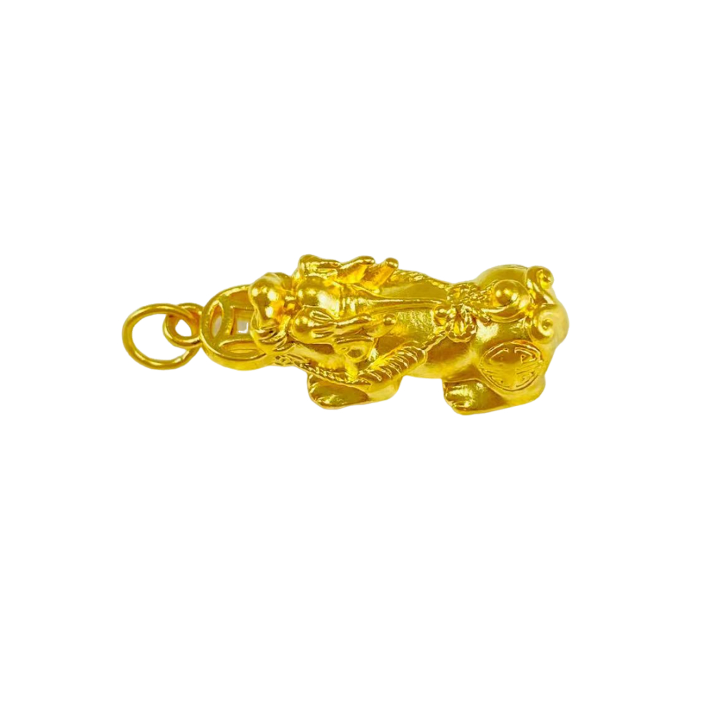 足金饰品/铜钱貔貅吊坠/0.90/083031-0.90/h