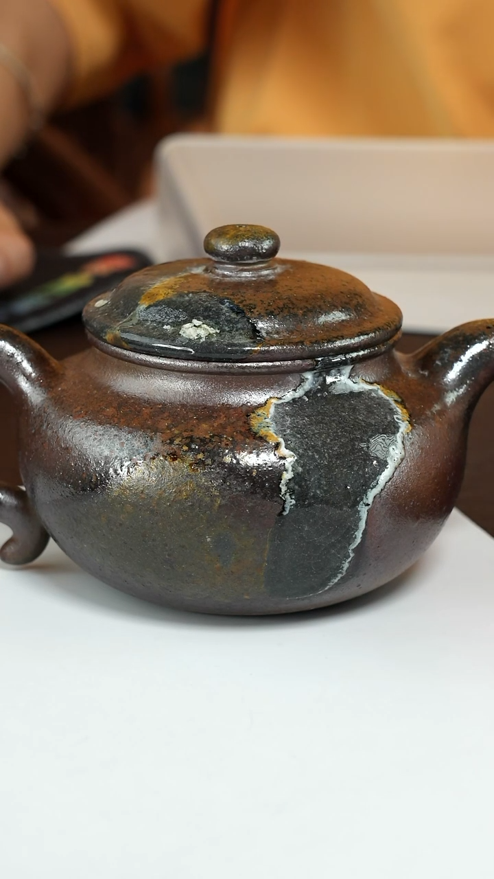 茶壶紫砂繁**烁柴烧300毫升微瑕