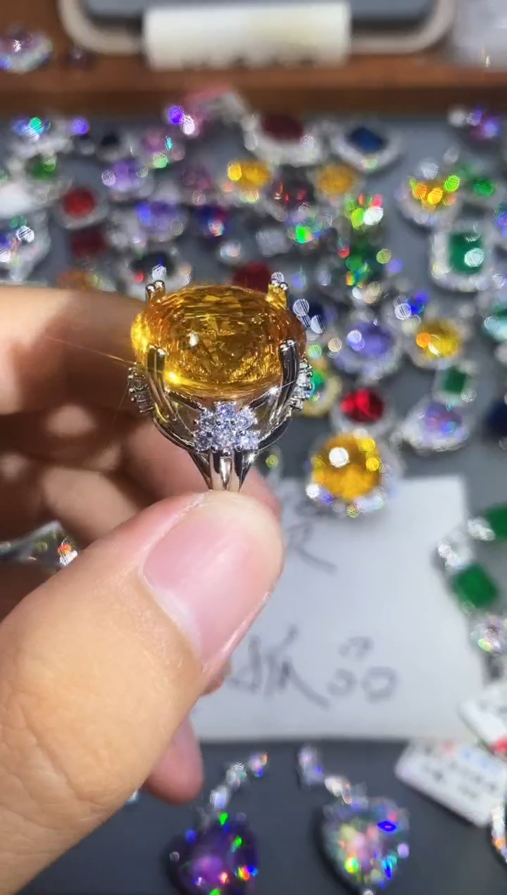 合金石英质玉戒指6
