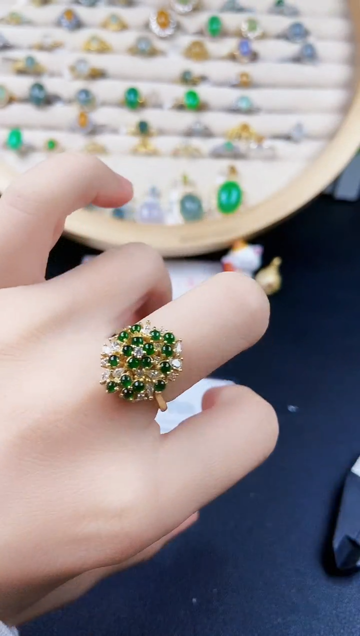 【闪购商品】翡翠戒指银S925镶嵌3246454