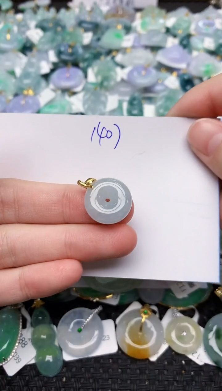 颈饰未镶嵌翡翠天然缅甸A货翡翠百元以上9元证书费自理