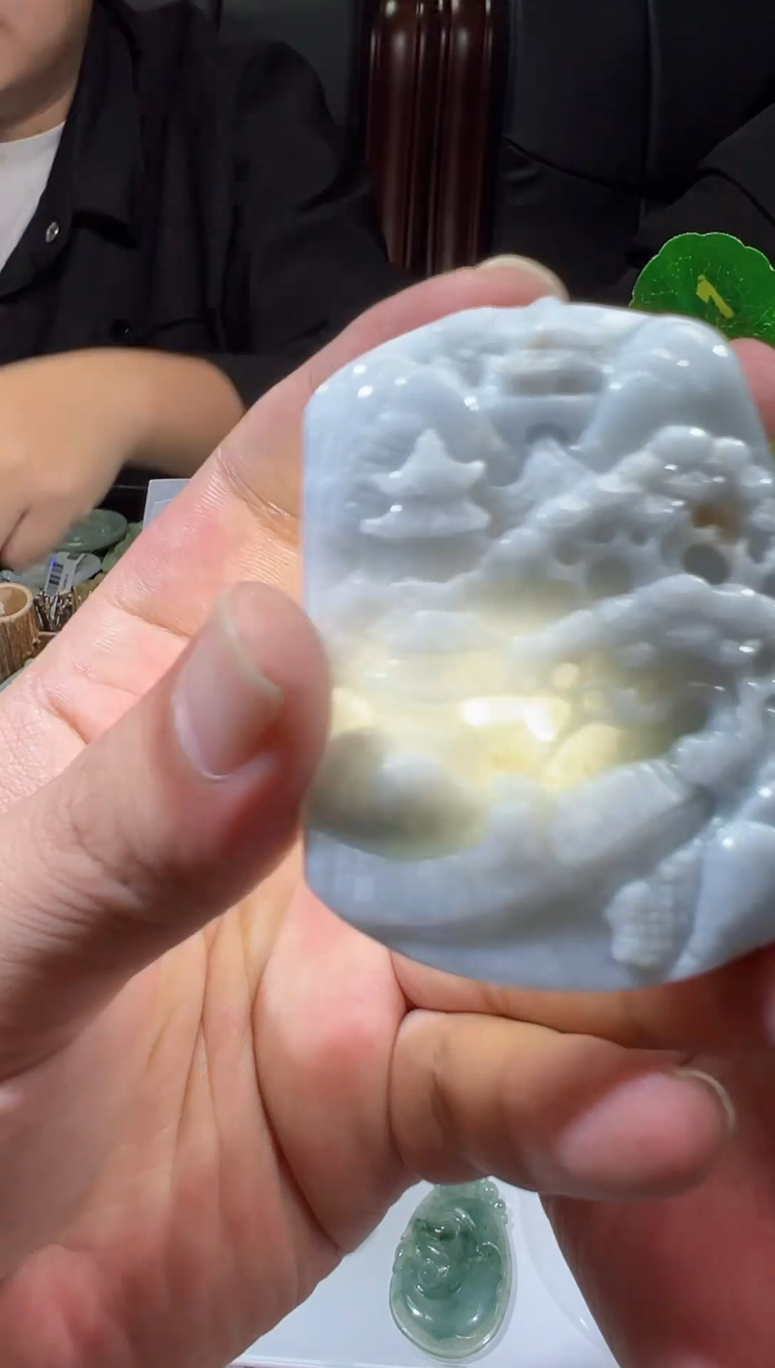 【闪购商品】翡翠颈饰未镶嵌天然翡翠（多样性发）山水牌