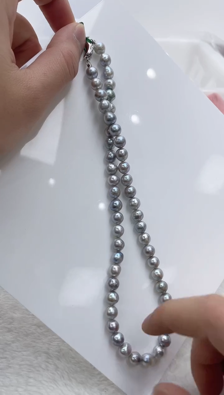 【闪购商品】海水珍珠颈饰银S925镶嵌海水珍珠项链