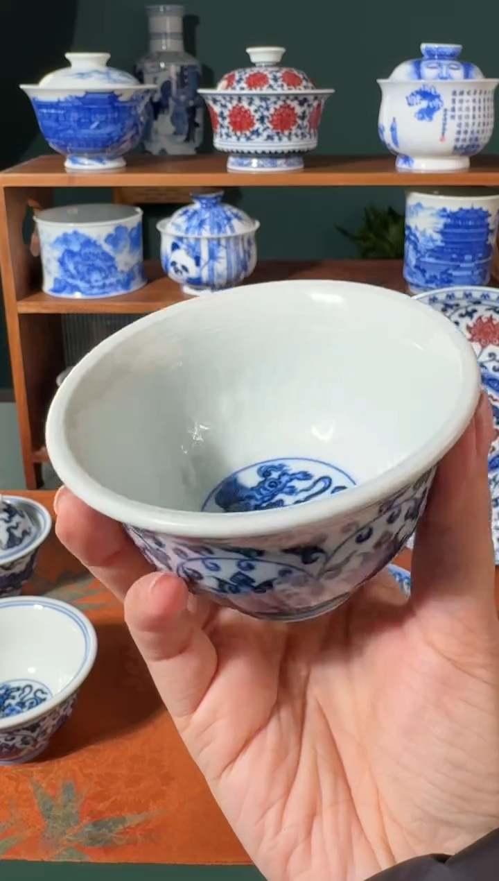 【闪购商品】杯刘建锋缠枝莲内膜印压手5.0