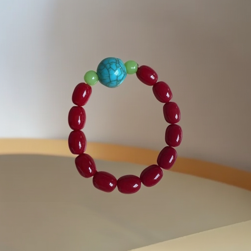 A1428 七彩化龙丹手串 多样性随机发