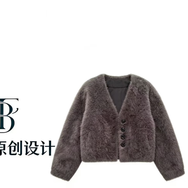 Bufan.原创设计【K37】v领呢子外套