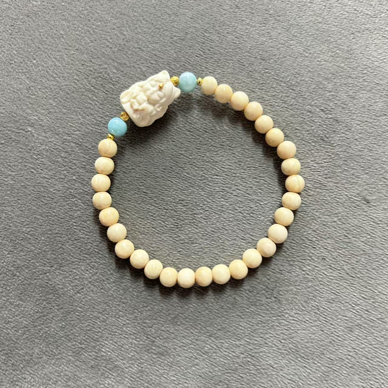 猛犸牙凤九单圈手串