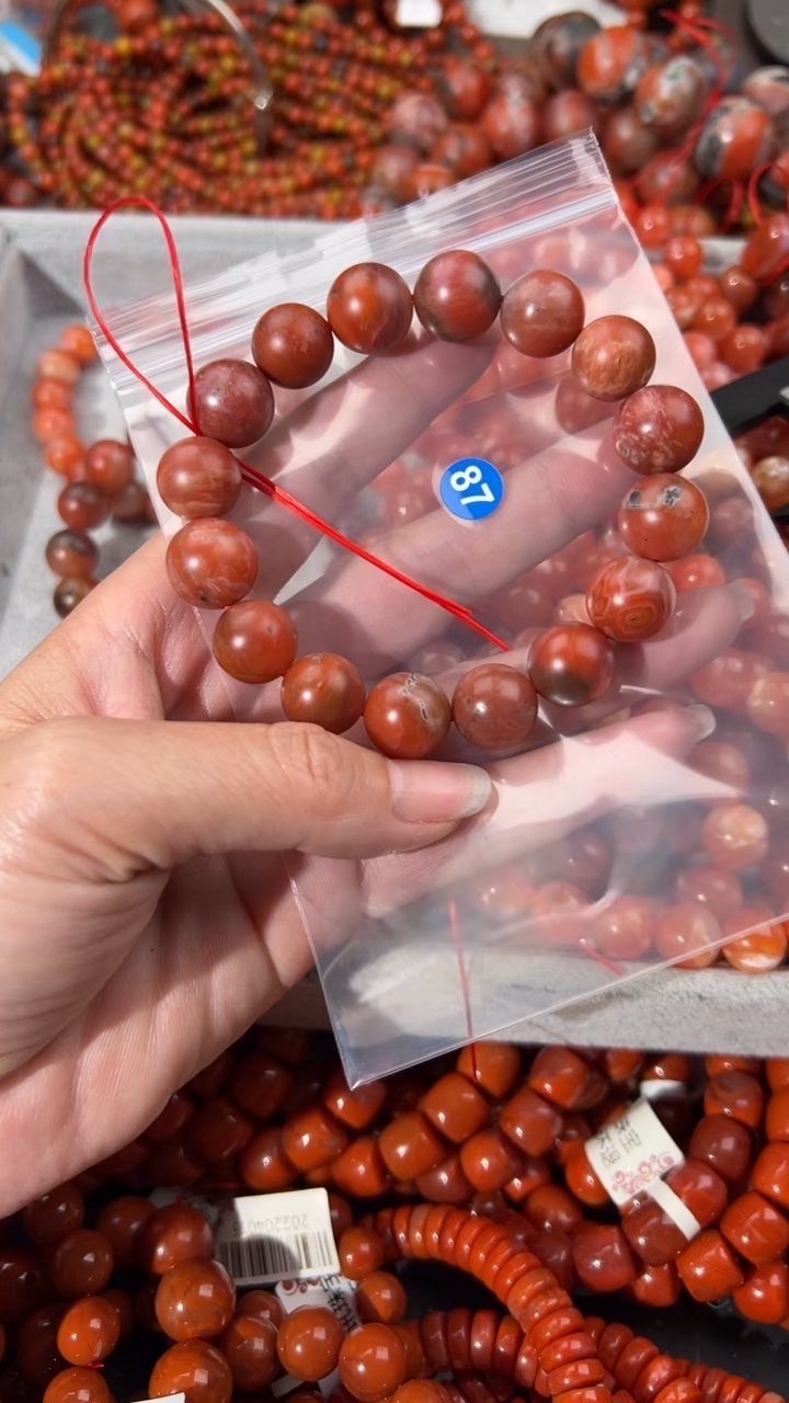 南红玛瑙未镶嵌手串14