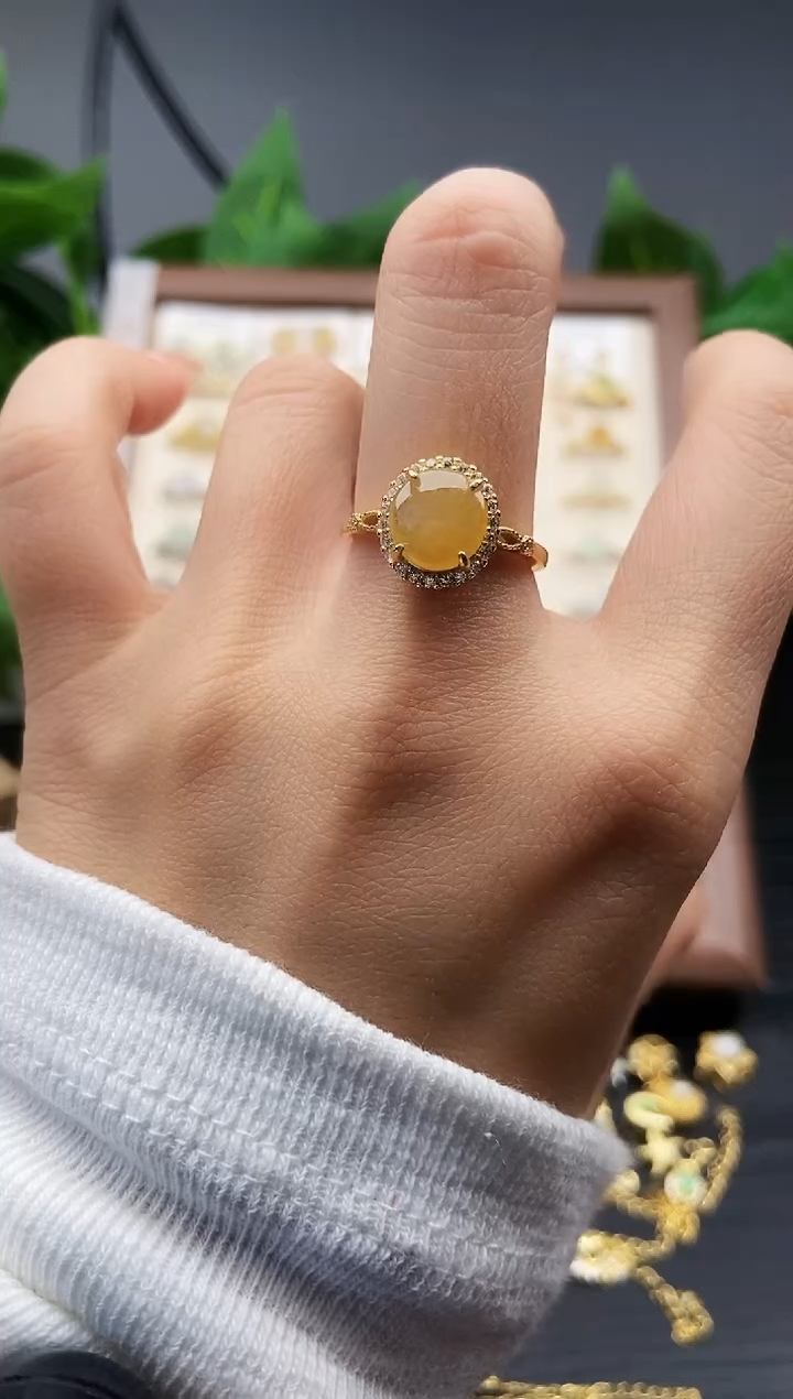 银S925镶嵌戒指翡翠12