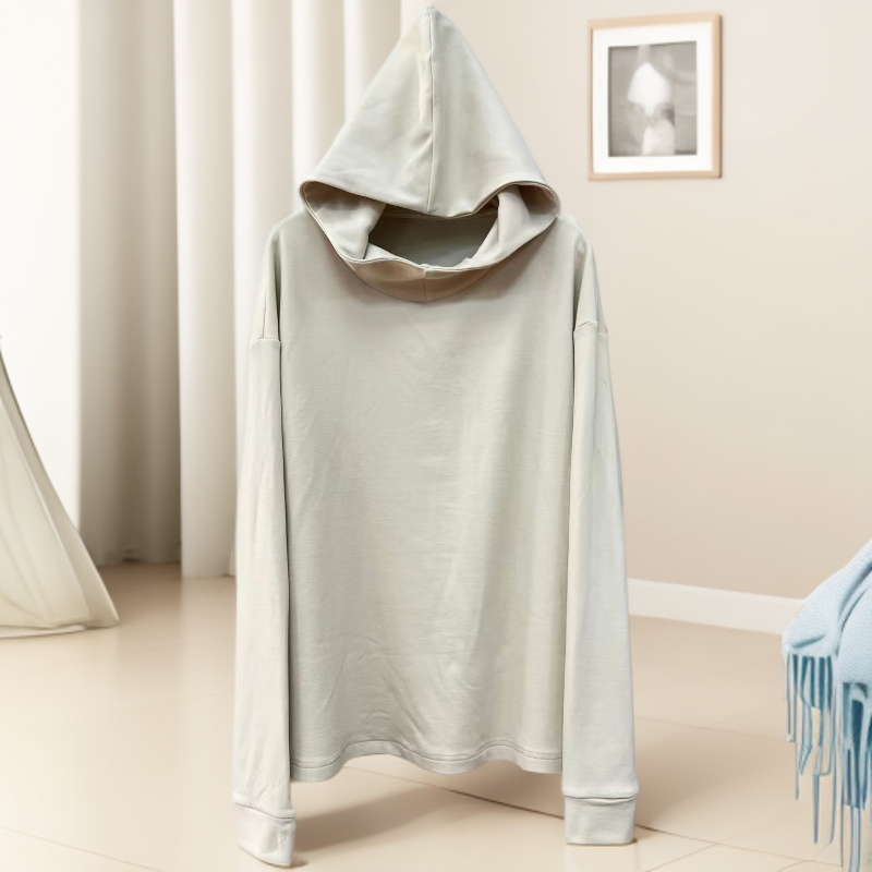 古兰木7388多色加厚连帽长袖宽松纯色加绒打底卫衣