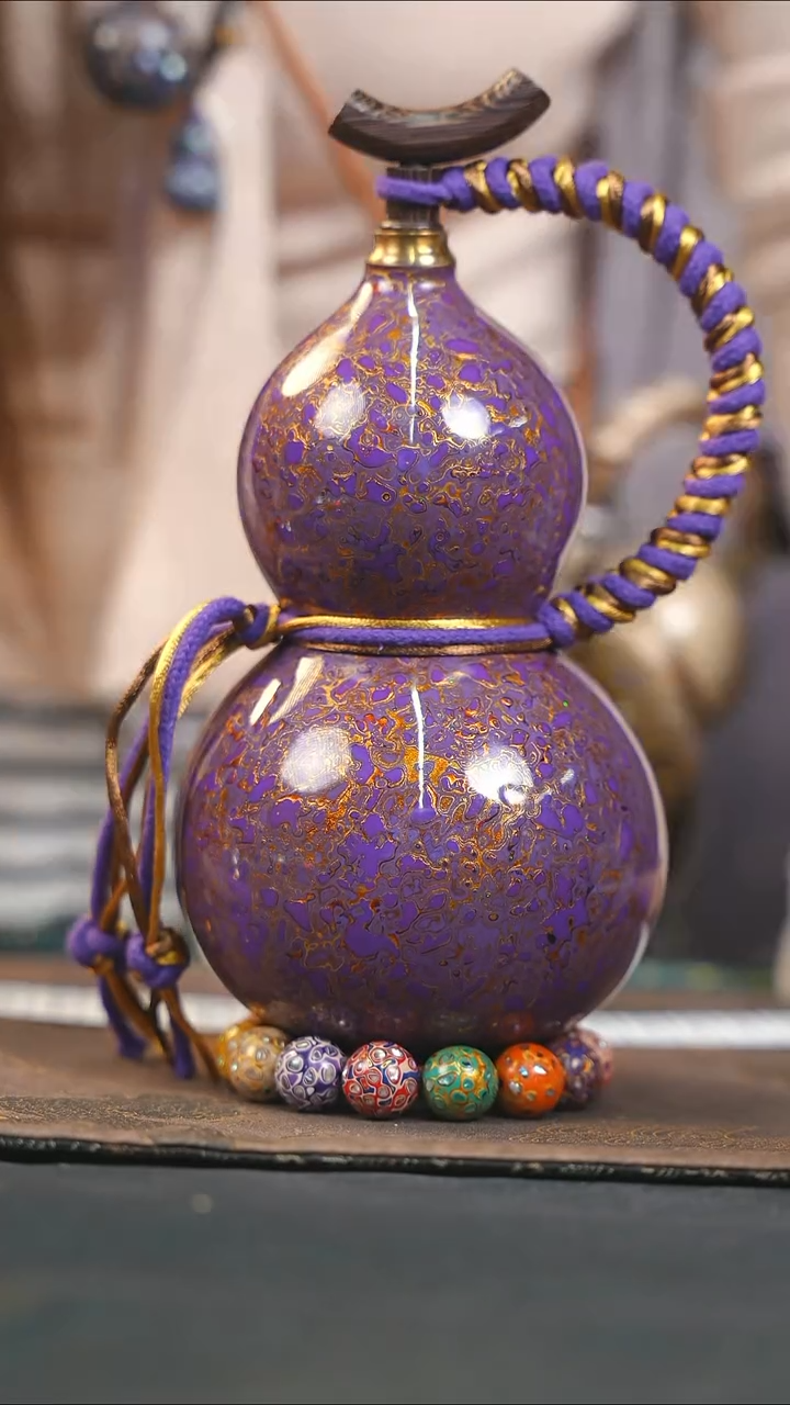 【闪购商品】WH207漆艺酒葫芦不包手串及旋转底座