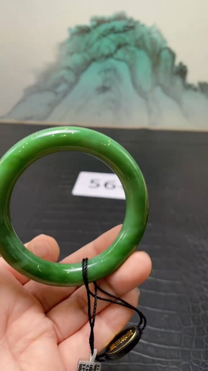 未镶嵌手镯和田玉（碧玉）芬*56+