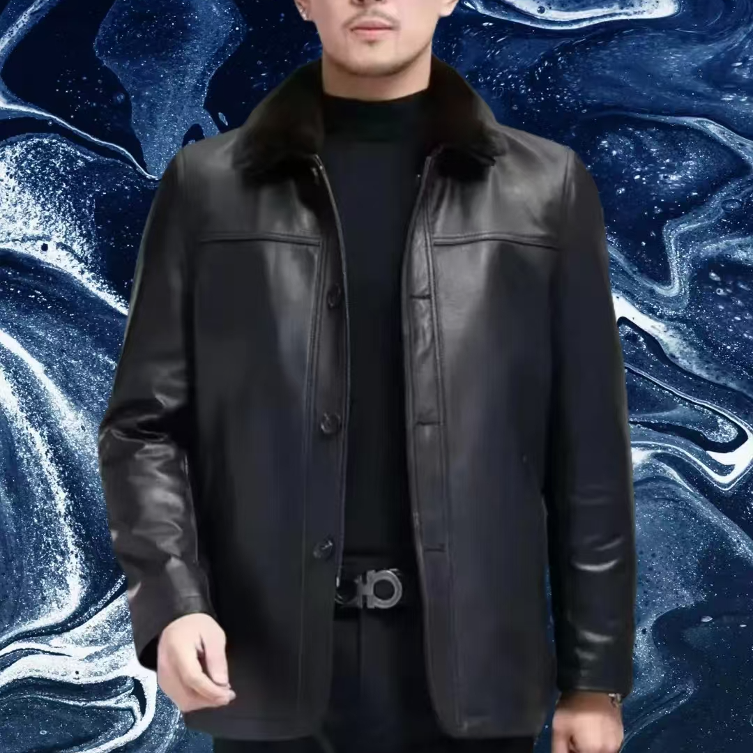 2024新款男士真皮中老年皮衣清库存6603款