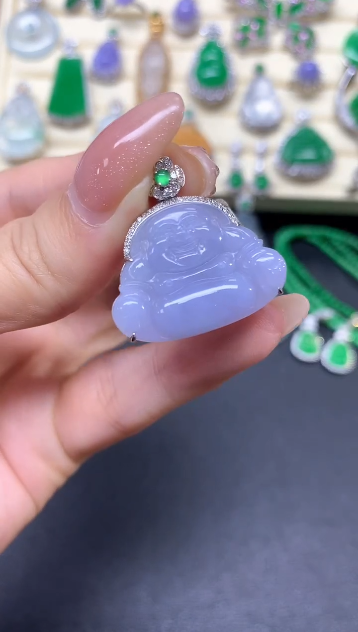 【闪购商品】翡翠吊坠(不含链)18K金镶嵌吊坠|3300+330