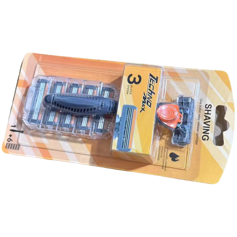 准新品  可换刮胡刀1+6