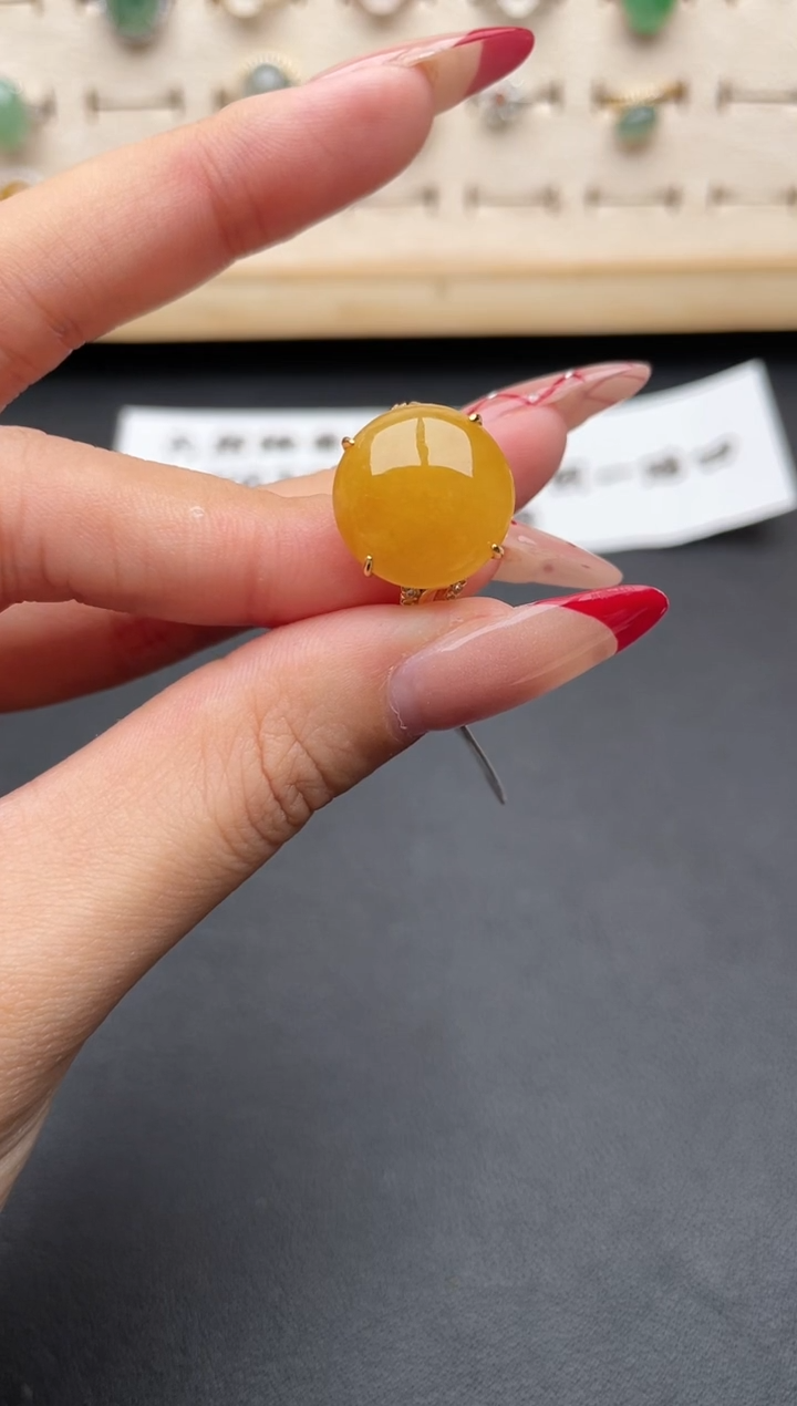 【闪购商品】翡翠戒指银S925镶嵌一物一证一礼盒
