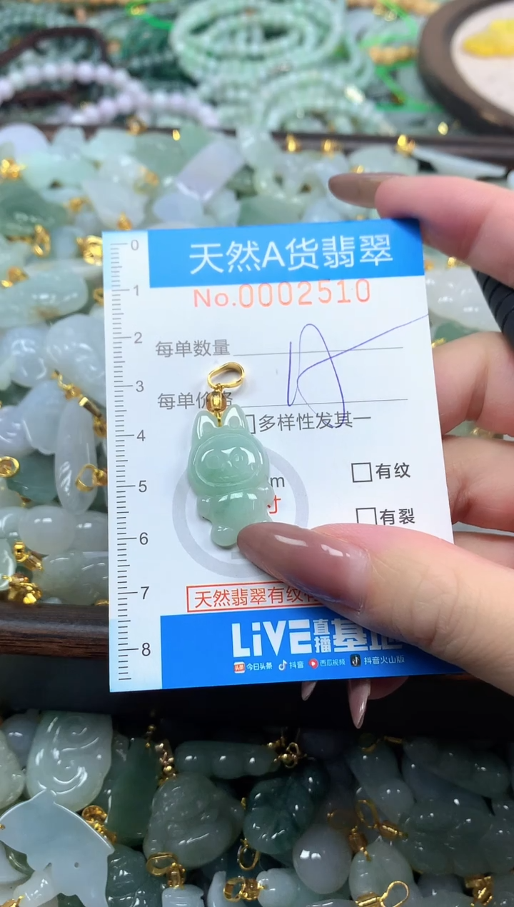 颈饰未镶嵌翡翠净货挂件-2510