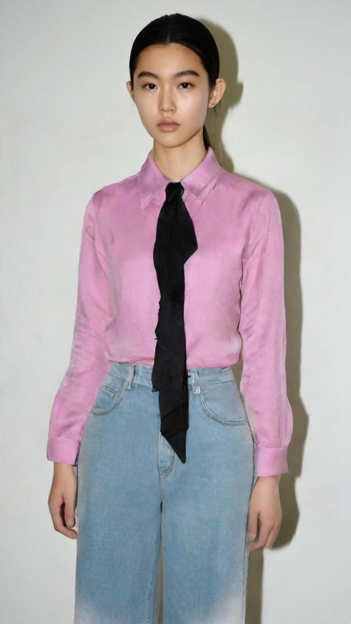 95新 Prada/普拉达 普拉达真丝衬衫/wh357