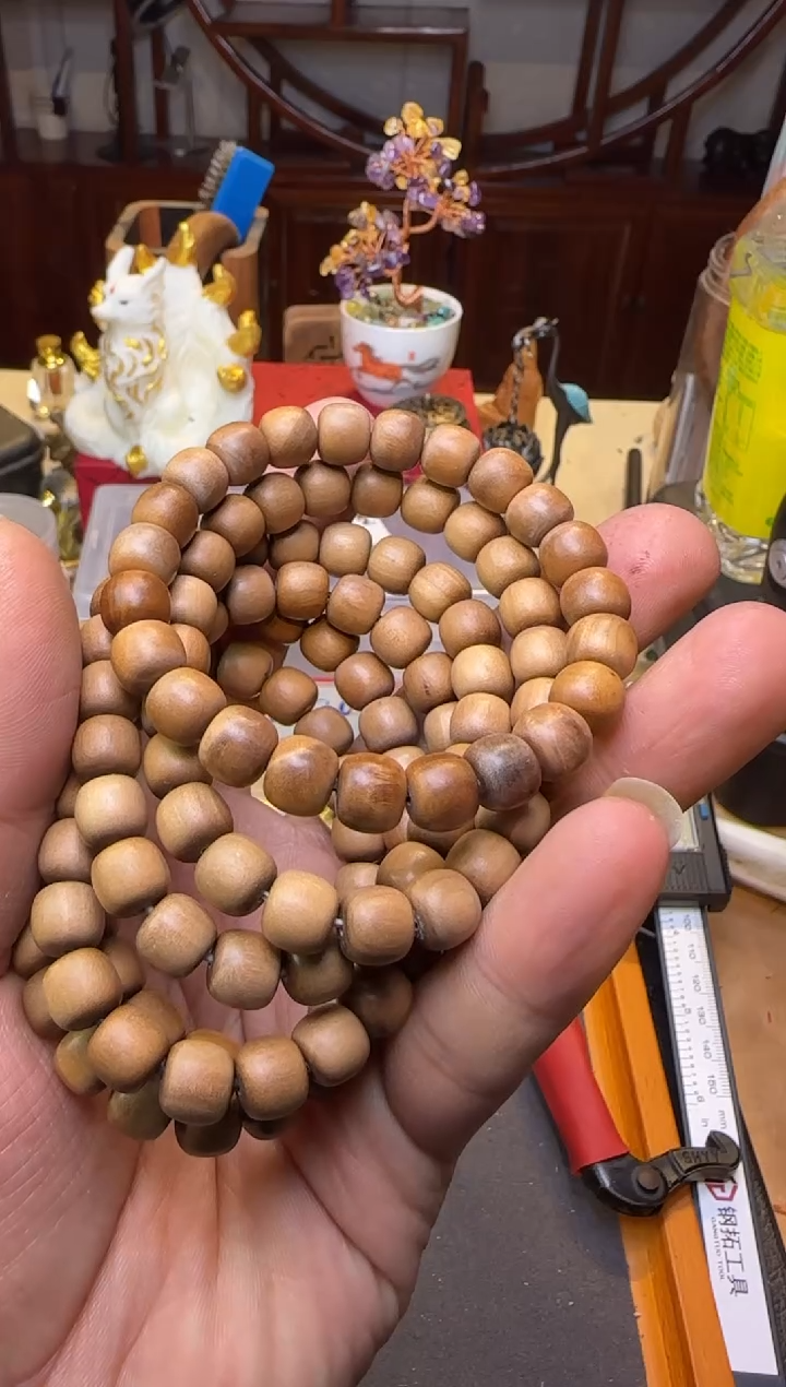 【闪购商品】檀香木无事牌老山檀单圈老型9*8mm黑肉