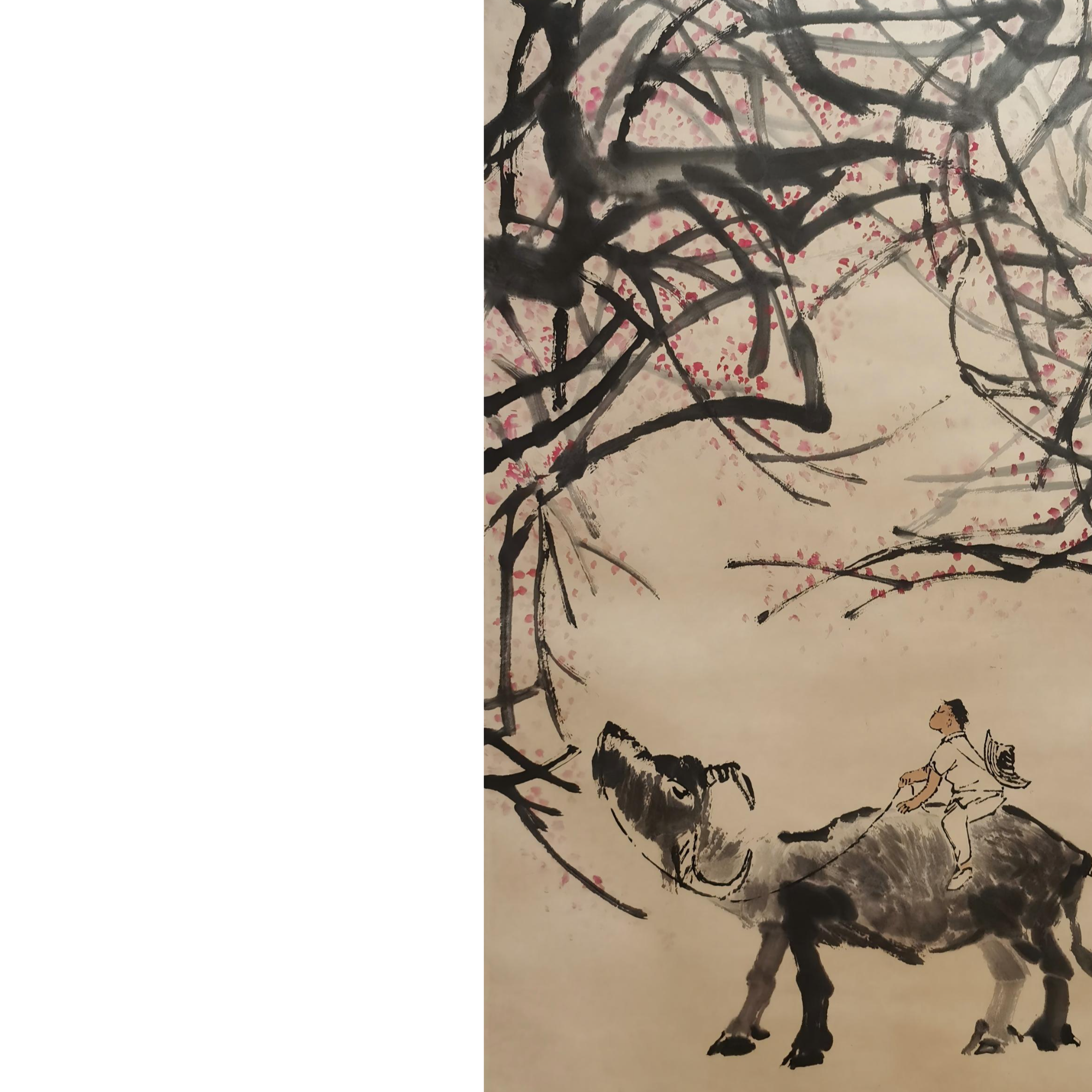 【辽拍】V250709-2-711《牧牛图》（4.3平尺) 纸本镜片 ws102