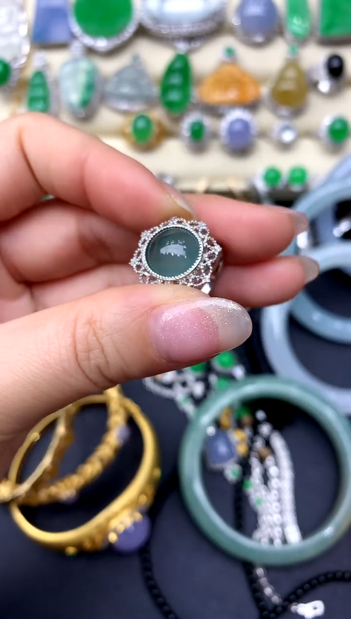 【闪购商品】翡翠戒指18K金镶嵌220-中国好珍宝