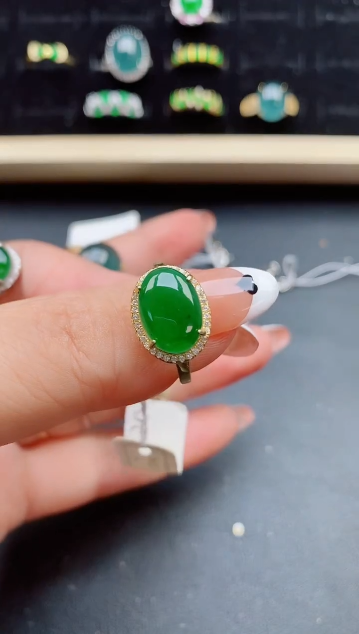 【闪购商品】翡翠戒指银S925镶嵌50850805