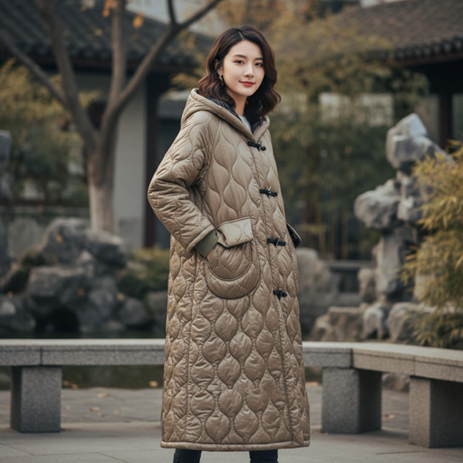 新款轻奢高级感厚款连帽棉服935