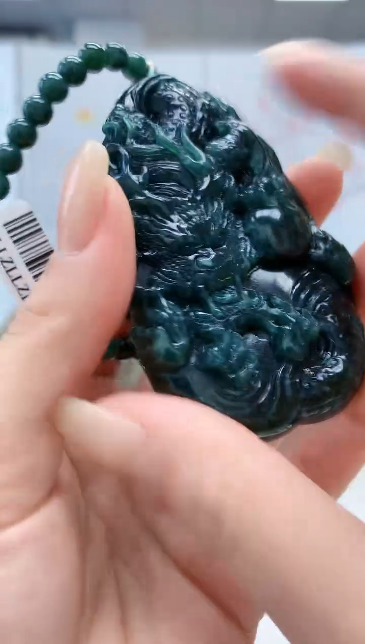 【闪购商品】定制翡翠未镶嵌4812lr-毛货挂件46