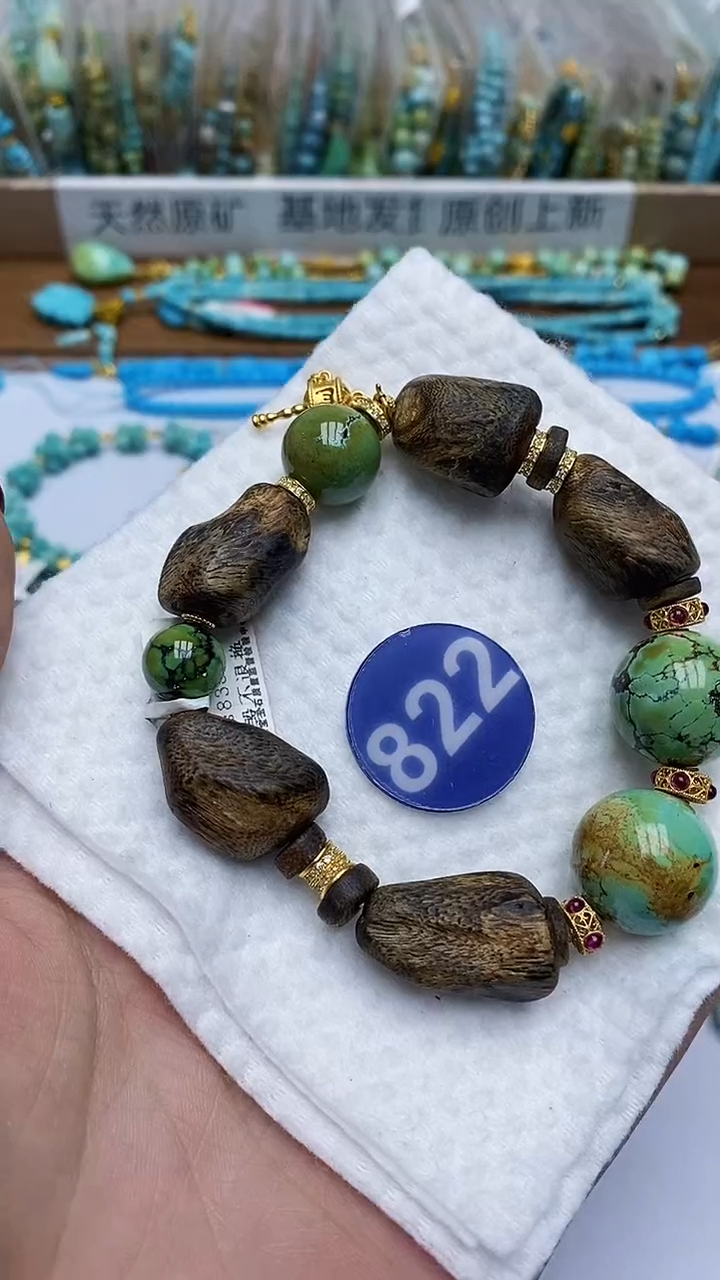 【闪购商品】绿松石手串银S925镶嵌822