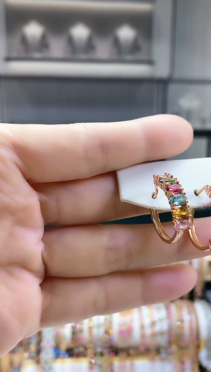 银S925镶嵌戒指碧玺666666