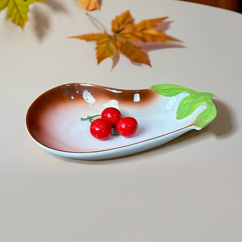 705 异形茄子点心盘