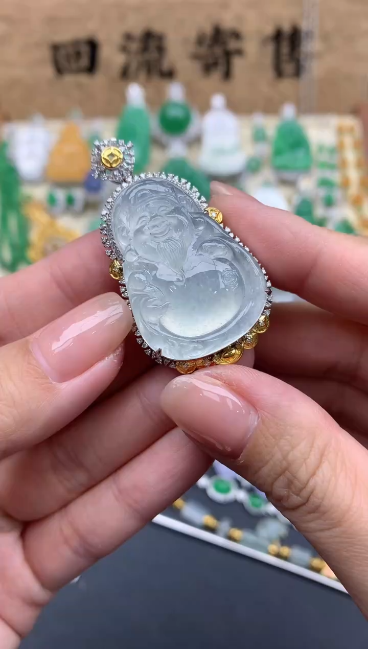 【闪购商品】翡翠颈饰18K金镶嵌679-中国好珍宝