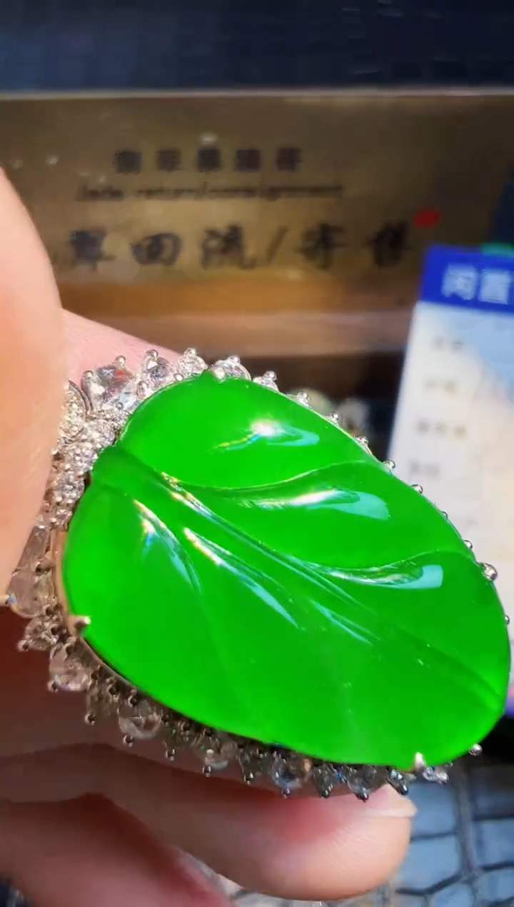 【闪购商品】翡翠颈饰18K金镶嵌翡翠回流