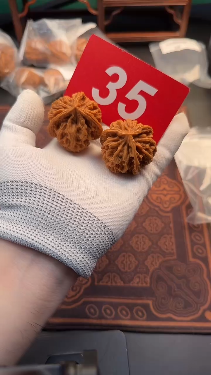 把件文玩核桃44秦王三棱