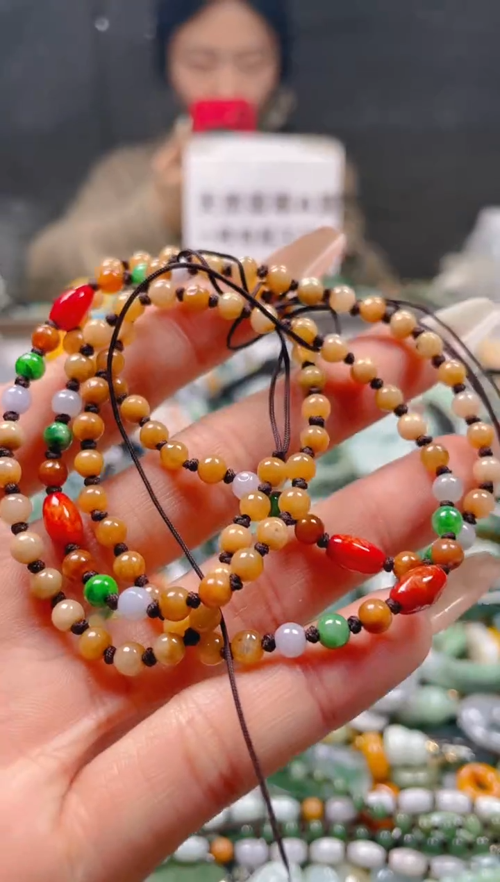 【闪购商品】翡翠颈饰未镶嵌4-5MM/B/翡翠A货一图一物