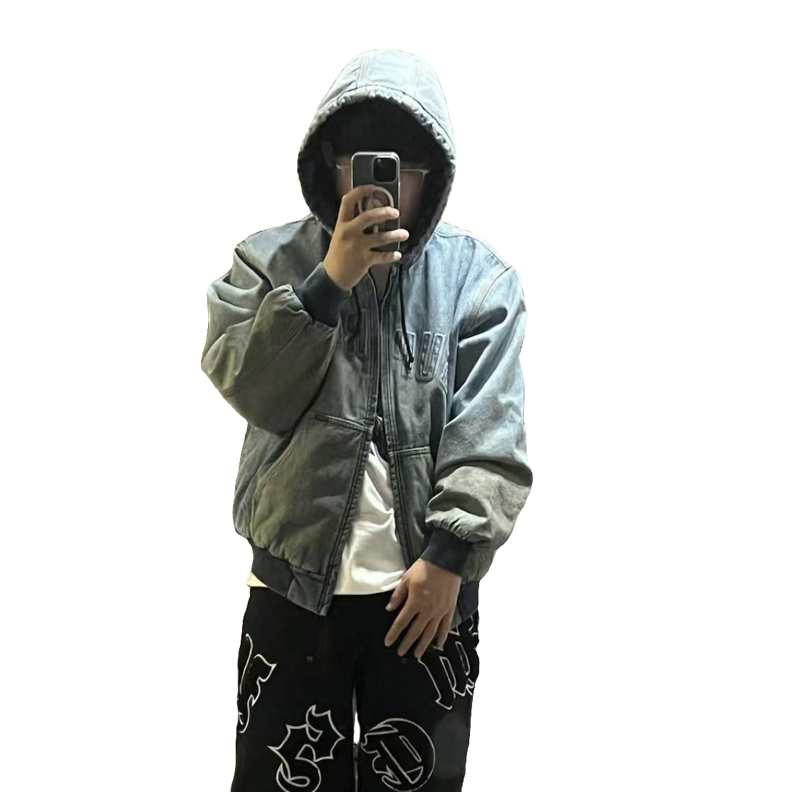 富贵家--UP牛仔连帽棉服