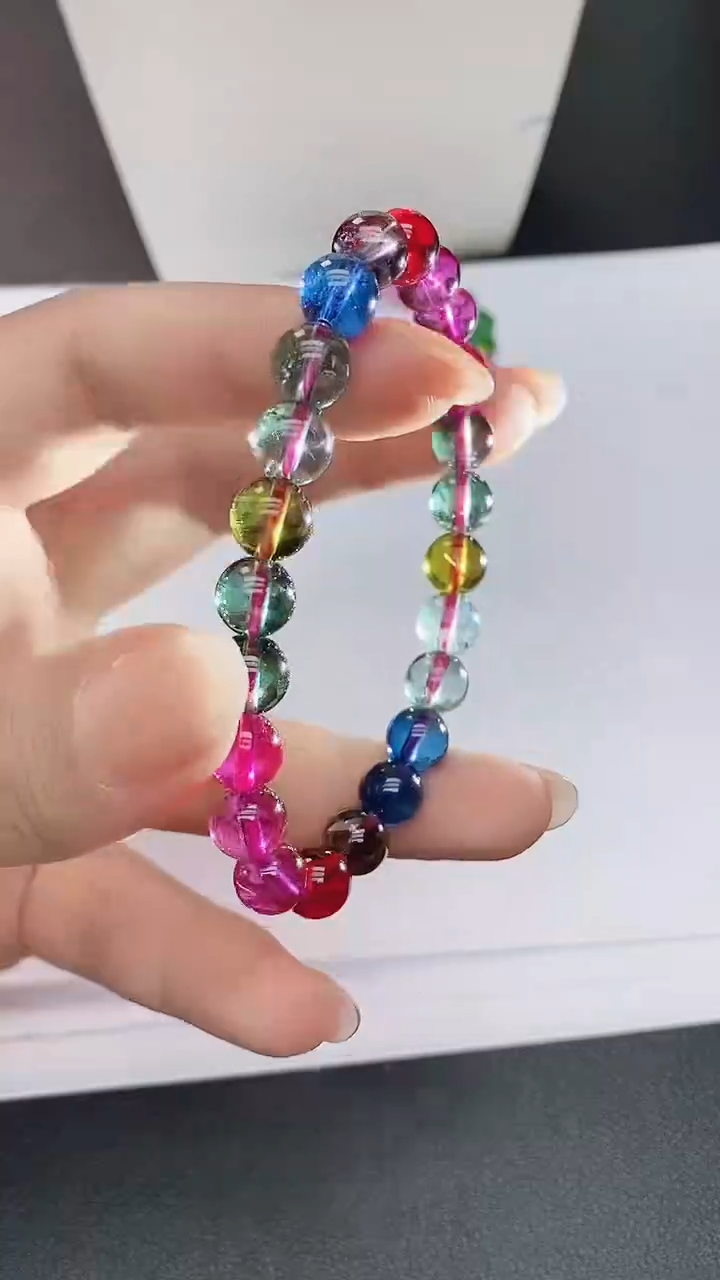 无非金属彩虹色系 碧碧 手串