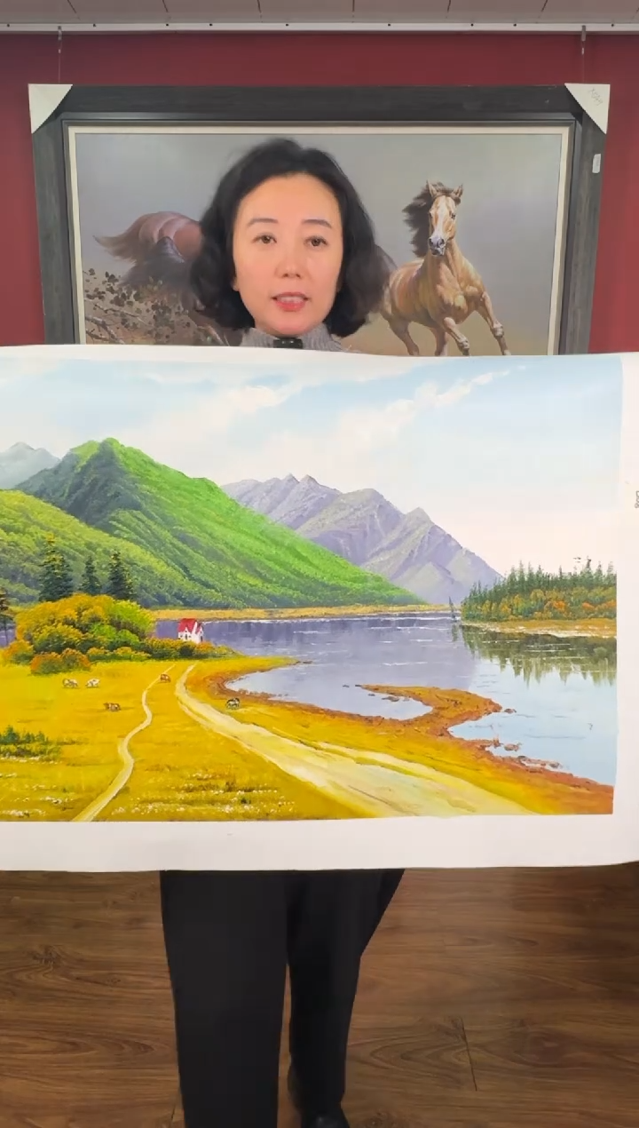 油画【55号】约90*60cm丨朝鲜原创纯手绘孤品油画丨顺丰包邮