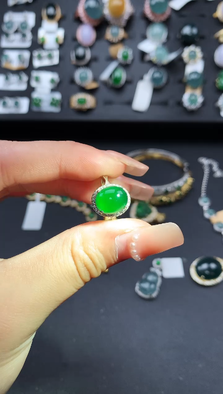 【闪购商品】翡翠戒指银S925镶嵌5214141