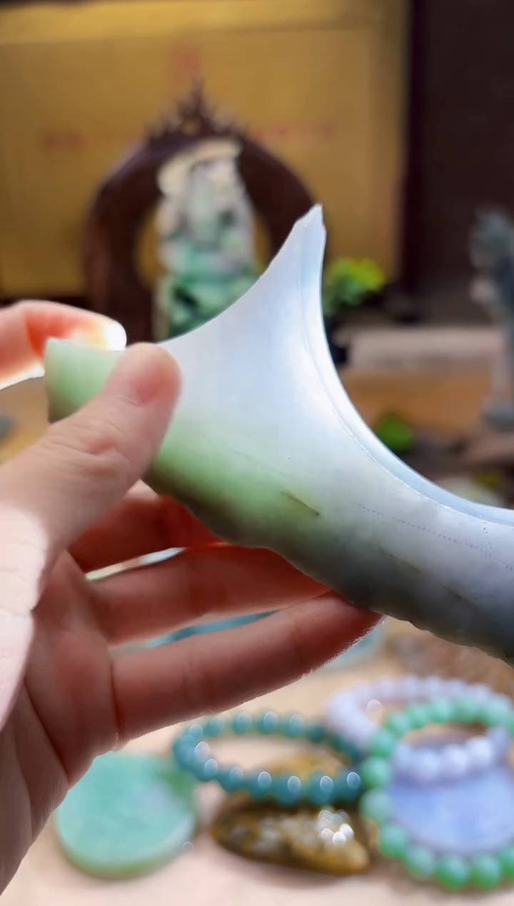 未镶嵌挂件翡翠A货柠优4835