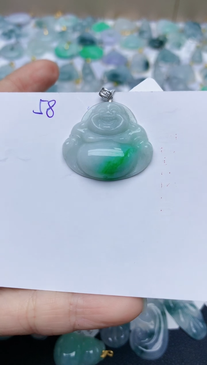 【闪购商品】翡翠颈饰18K金镶嵌天然翡翠A货    58