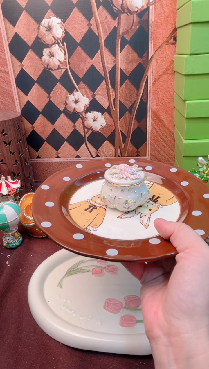 锌合金珐琅彩首饰盒摆件默认微瑕不退不换～