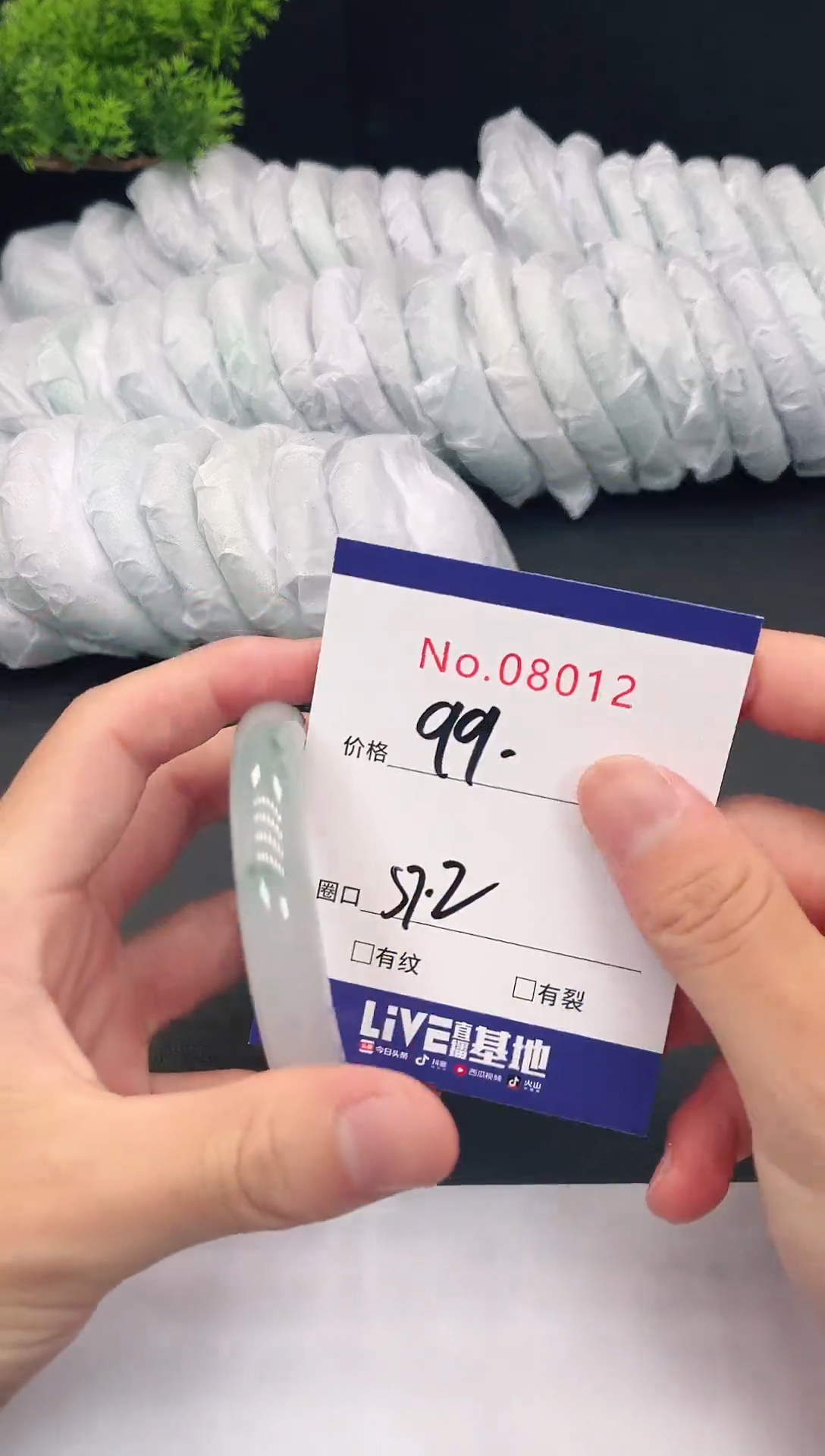 未镶嵌手镯翡翠8012