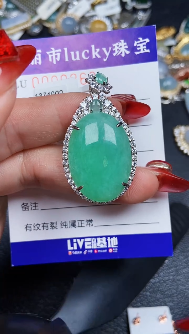 【闪购商品】翡翠颈饰银S925镶嵌0263