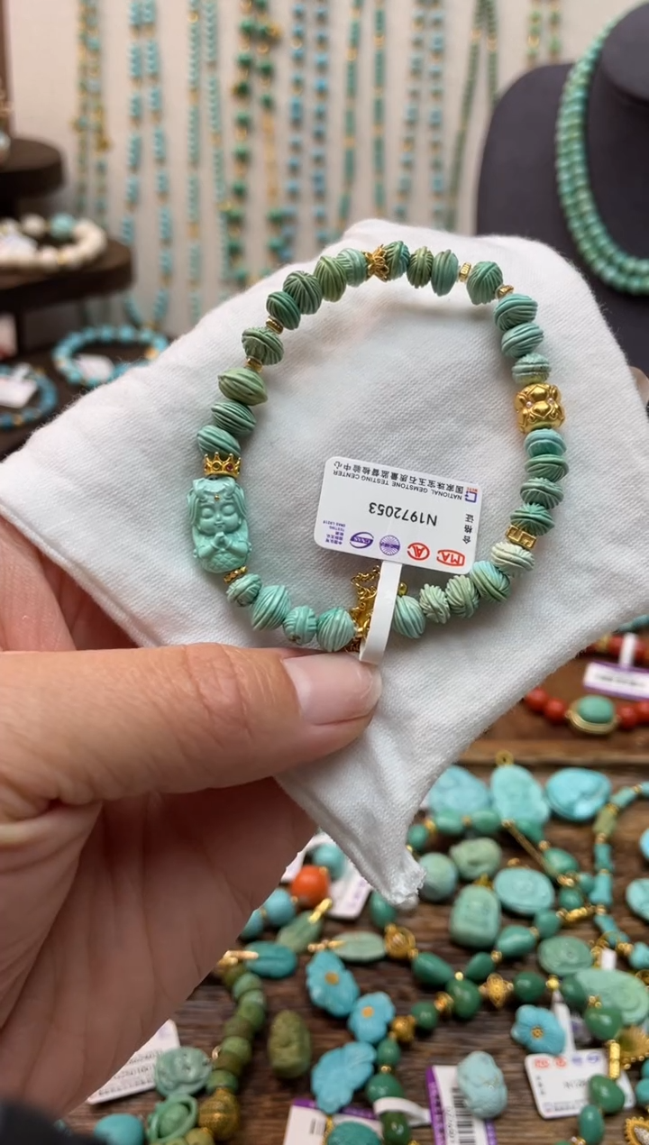【闪购商品】绿松石手链银S925镶嵌编号61