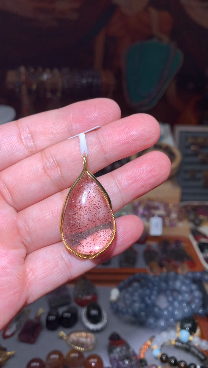 未镶嵌珠宝半成品水晶小*金草莓