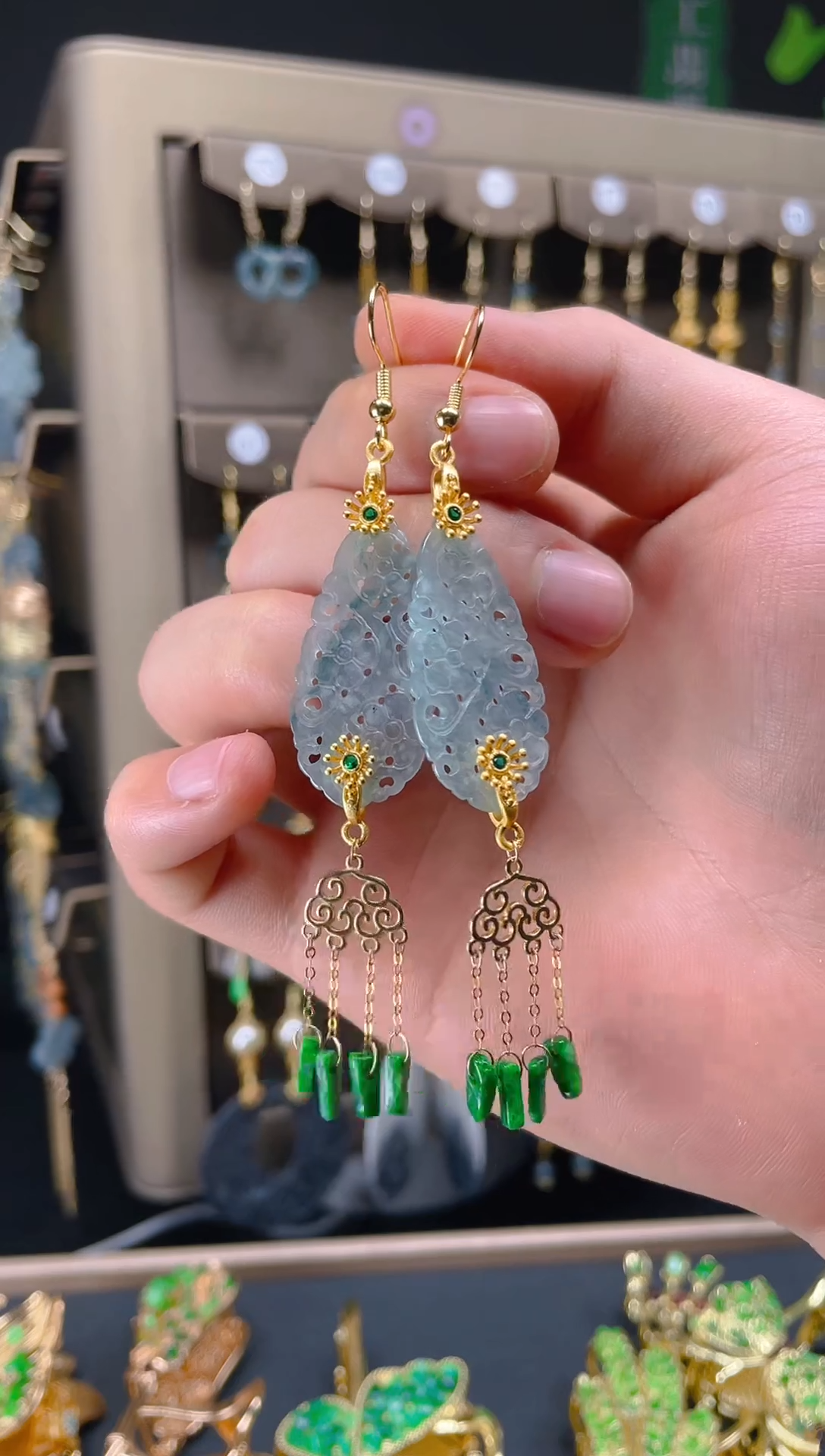 【闪购商品】翡翠耳饰合金0113翡翠饰品